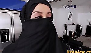 Muslim busty slut pov engulfing coupled with railing informant words relating to burka