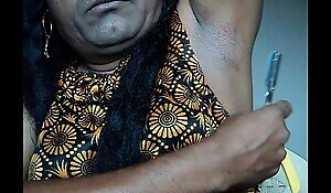 Indian girl engage in battle asleep armpits hair wide of for all to see razor..AVI